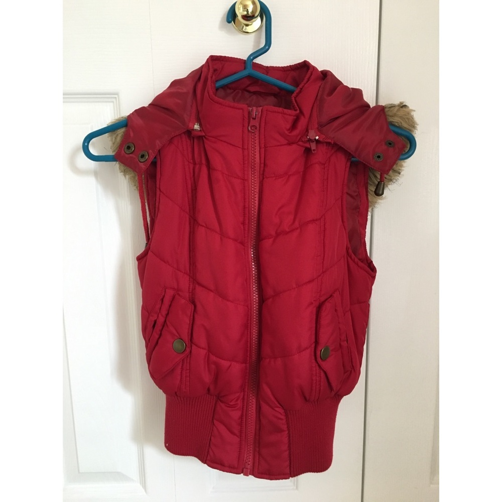 Small Forever 21 Red Puffer Vest